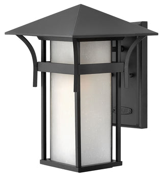 Harbor Medium Wall Mount Lantern in Satin Black