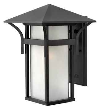 Harbor Medium Outdoor Wall Mount Lantern in Satin Black