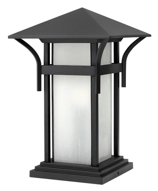 Harbor Medium Pier Mount Lantern in Satin Black
