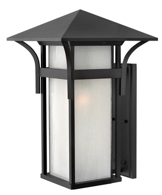 Harbor Medium Wall Mount Lantern in Satin Black