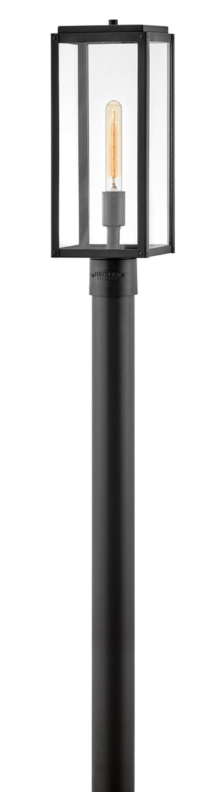 Max Medium Post Mount Lantern in Black