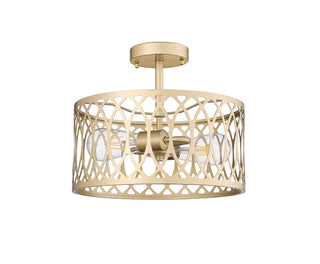 Arelyn 1-Light Semi-Flush Ceiling Mount Painted Modern Gold