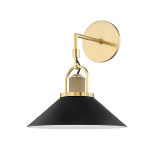 Syosset Wall Sconce with Aged Brass/black Finish