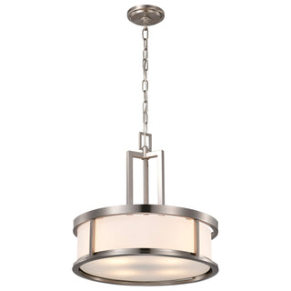 Odeon Four Light Pendant in Brushed Nickel