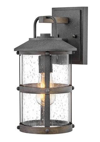 Lakehouse Medium Wall Mount Lantern in Aged Zinc
