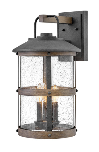 Lakehouse Medium Wall Mount Lantern in Aged Zinc