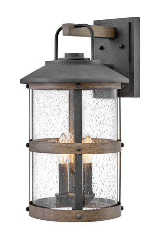 Lakehouse Medium Wall Mount Lantern in Aged Zinc