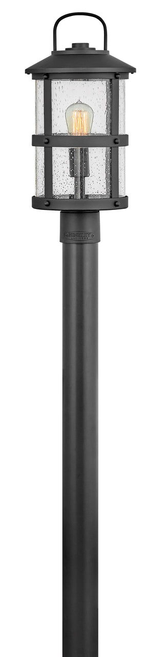 Lakehouse Medium Post Mount Lantern 12v in Black