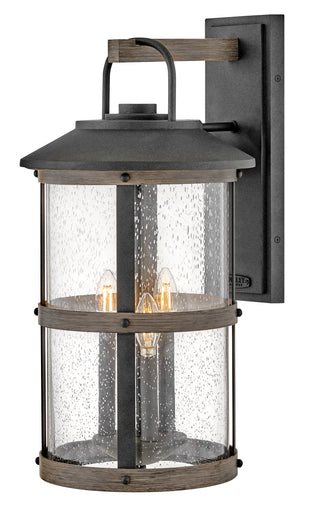 Lakehouse Large Wall Mount Lantern in Aged Zinc