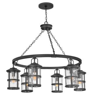 Lakehouse Large Single Tier Chandelier in Black