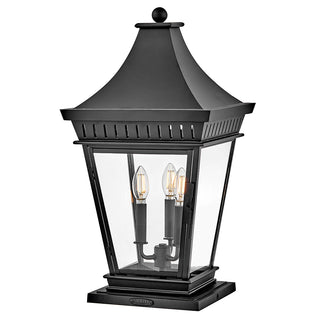 Chapel Hill Large Pier Mount Lantern in Museum Black