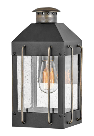 Fitzgerald Medium Wall Mount Lantern in Textured Black