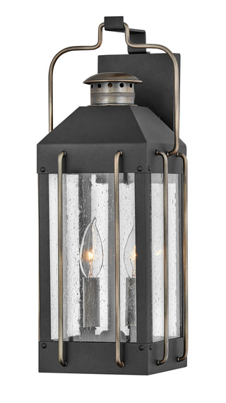Fitzgerald Medium Wall Mount Lantern in Textured Black