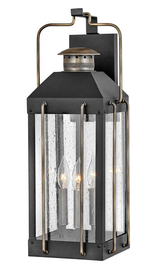 Fitzgerald Large Wall Mount Lantern in Textured Black