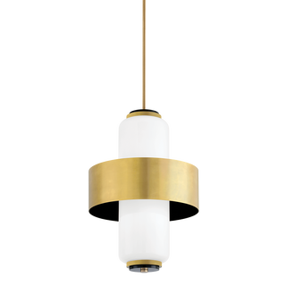 Melrose Pendant In VINTAGE BRASS/SOFT BLACK Finish