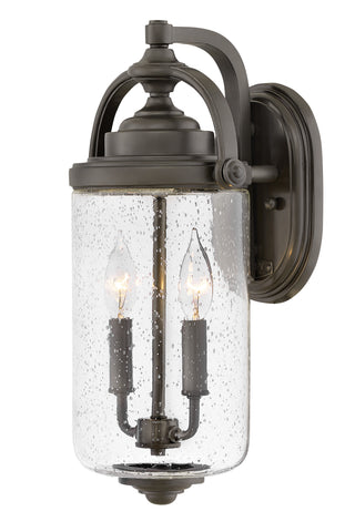 Willoughby Medium Wall Mount Lantern in Oil Rubbed Bronze
