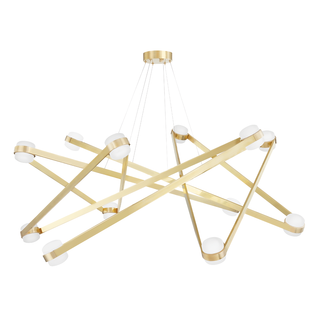 Orbit Chandelier with Aged Brass Finish