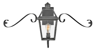 Nouvelle Medium Wall Mount Lantern in Blackened Brass
