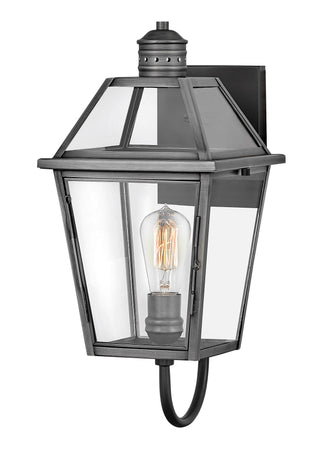Nouvelle Medium Wall Mount Lantern in Blackened Brass