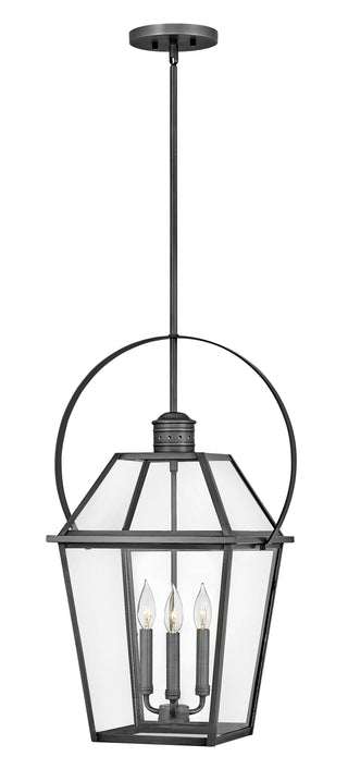 Nouvelle Large Hanging Lantern in Blackened Brass
