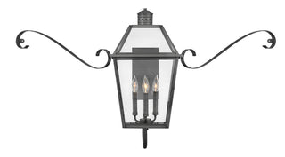 Nouvelle Large Wall Mount Lantern in Blackened Brass