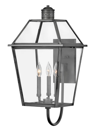 Nouvelle Large Wall Mount Lantern in Blackened Brass