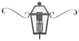Nouvelle Large Wall Mount Lantern in Blackened Brass