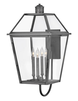 Nouvelle Large Wall Mount Lantern in Blackened Brass