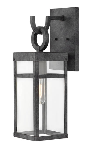 Porter Medium Wall Mount Lantern in Aged Zinc