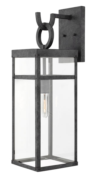 Porter Large Wall Mount Lantern in Aged Zinc