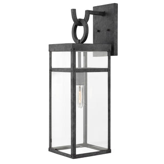 Porter Large Wall Mount Lantern in Aged Zinc