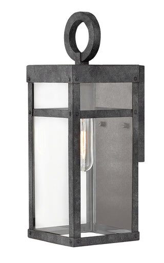 Porter Small Wall Mount Lantern in Aged Zinc