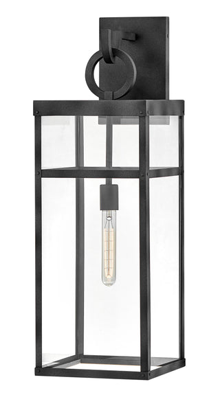 Porter Large Wall Mount Lantern in Aged Zinc