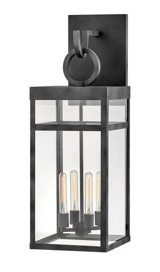Porter Extra Large Wall Mount Lantern in Aged Zinc