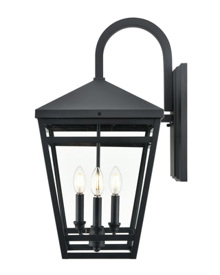 Seager 3-Light Outdoor Wall Sconce Textured Black