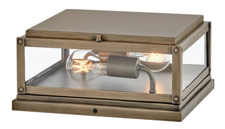 Max Small Pier Mount Lantern in Burnished Bronze