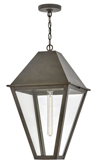 Endsley Large Hanging Lantern in Blackened Brass