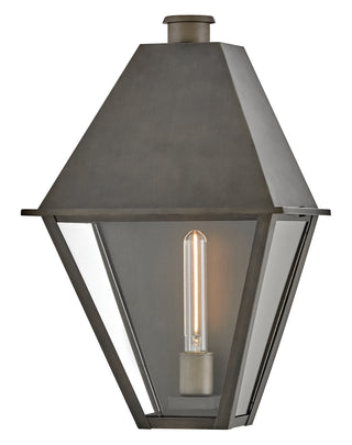 Endsley Medium Wall Mount Lantern in Blackened Brass