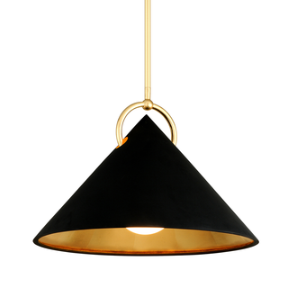 Charm Pendant In Gold Leaf Finish