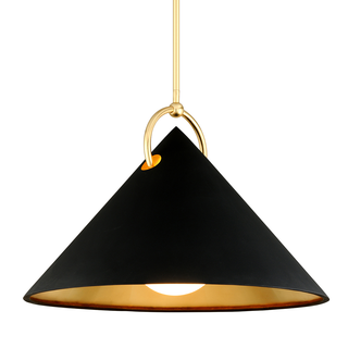 Charm Pendant In Gold Leaf Finish