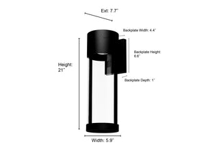 Trefor LED Outdoor Wall Sconce Powder Coated Black
