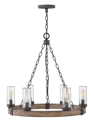 Sawyer Medium Single Tier Chandelier 12v in Sequoia