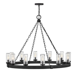 Sawyer Large Single Tier Chandelier in Black