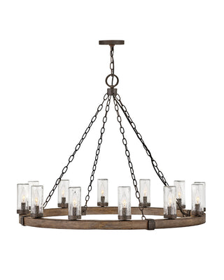 Sawyer Large Single Tier Chandelier in Sequoia