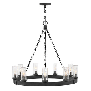 Sawyer Medium Single Tier Chandelier 12v in Black