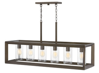 Rhodes Medium Six Light Linear in Warm Bronze
