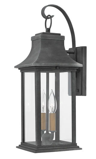 Adair Medium Wall Mount Lantern in Aged Zinc