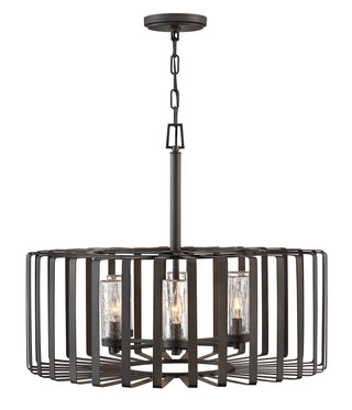 Reid Medium Single Tier Chandelier in Brushed Graphite