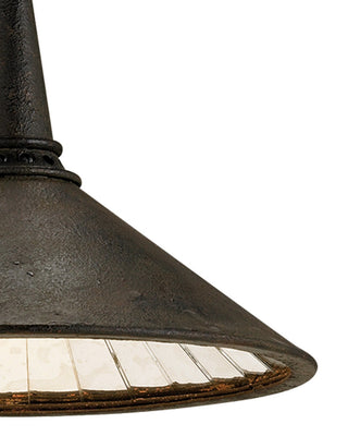 Manuscript One Light Pendant in Molé Black/Antique Mirror