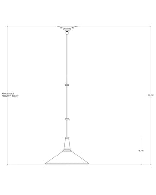 Manuscript One Light Pendant in Molé Black/Antique Mirror